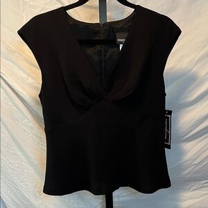 🌺NWT Positive Attitude Black V-Neck Blouse (Bundled price-Bin2)